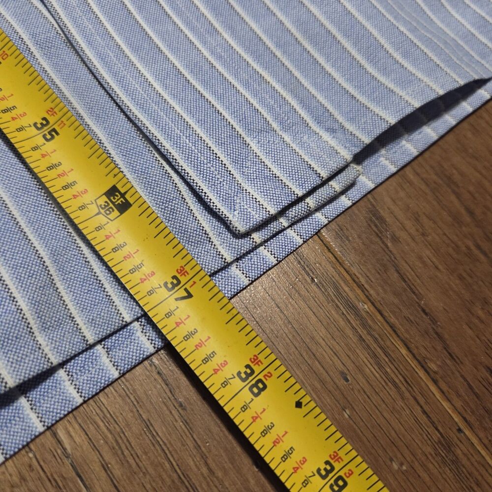 Polo Ralph Lauren Oxford Shirt Men Size 2XLT Blue Striped Flesh Pony Long Sleeve - Picture 8 of 8